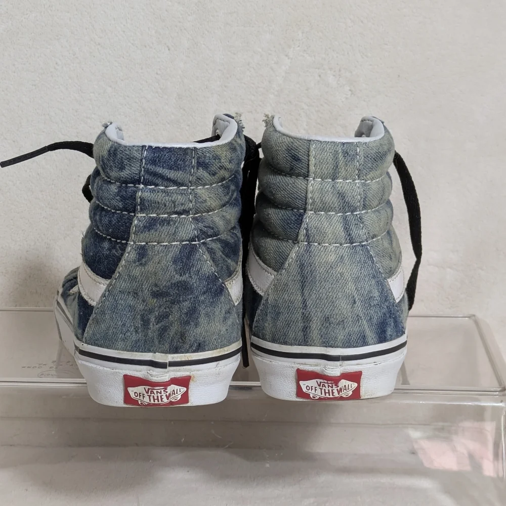 Vans Sk8-Hi Acid Wash‎ Denim Jean Sneakers Skater Grunge Goth Sz W6.5 M5